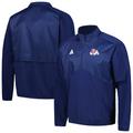 Men's adidas Navy Fresno State Bulldogs Sideline AEROREADY Raglan Quarter-Zip Jacket