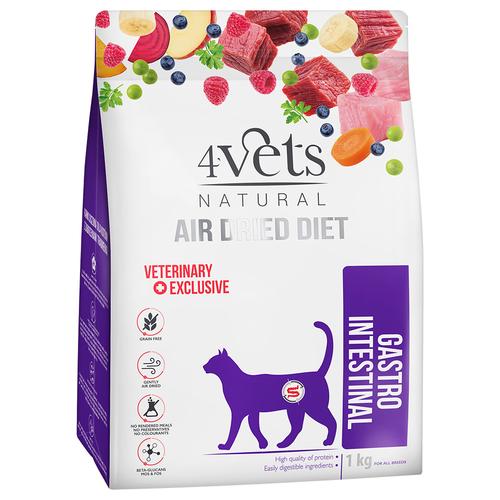 2x 1kg 4Vets Gastro Intestinal Trockenfutter für Katzen