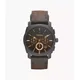 Fossil Men's Machine Mid-Size Chronograph Brown Leather Watch