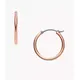 Fossil Outlet Women's Rose-Gold-Tone Steel Hoops - Rose Gold Tone