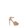 WO MILANO Sandalo donna beige in pelle