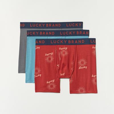 Lucky Brand 3 Pack Stretch Boxer Briefs - Men's Accessories Underwear Boxers Briefs, Size M