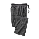 Men's Big & Tall KingSize Coaches Collection Fleece Open Bottom Pants by KingSize in Heather Slate Stripe (Size 7XL)