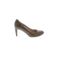 KORS Michael Kors Heels: Slip On Stiletto Work Green Solid Shoes - Women's Size 7 1/2 - Round Toe