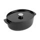 KitchenAid Cast Iron 30cm/5,6L Ovaler Kasserolle mit Deckel, Hochwertig, Robust & Langlebig, Anbraten, Bräunen, Braten, PFAS-freie Emaille, Induktion, Ergonomischer Griff,Ofenfest bis 260°C,Onyx Black