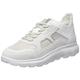 Geox Women's D Spherica C Sneaker, Off White, 8 UK