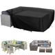 Funshot Cube Garden Furniture Set Covers Waterproof, Large Garden Furniture Cover 300x300x90cm, Square Table Cover Windproof Anti-UV, Heavy Duty 420D Oxford Fabric Patio Set Cover for Chair and Table