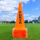 FORZA Multi Sport Training Marker Cones – Durable Plastic Traffic Cones for All Sports & Training Drills | Bright Fluorescent Colours Options [Pack of 10 or 100] (15 Inch, Orange, Pack of 100)