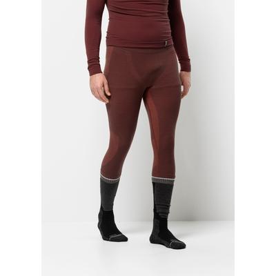 3/4-Leggings JACK WOLFSKIN "SEAMLESS WOOL PANTS M", Herren, Gr. S (48), Normalgrößen, rot (rot, earth), 55% WOLLE (MERINO), 43% POLYAMID, 2% ELASTHAN, Hosen Image