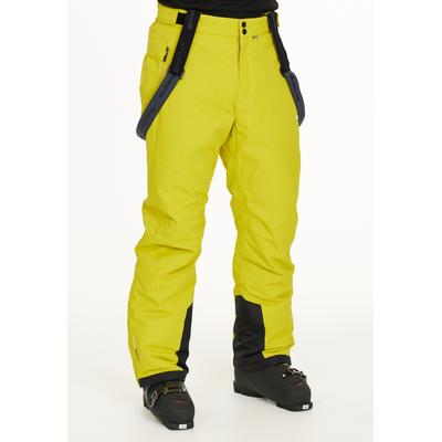 Skihose WHISTLER "Fairfax", Herren, Gr. S, EURO-Größen, grün (grün, gelb), 100% Polyester, unifarben, casual, lang, Hosen, mit wasser- und winddichter Funktionsmembran