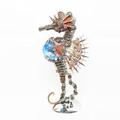 UpGLeuch 3D Metal Puzzles for Adults Sea Horse Metal Model Kits with Light, Colorful 3D Metal Puzzle DIY Model Kit, Desktop Toy Gifts for Adults