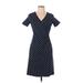 Lands' End Casual Dress: Blue Dresses - Women's Size 8 Petite