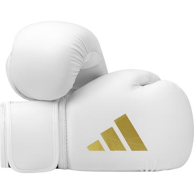 Boxhandschuhe ADIDAS PERFORMANCE "Speed 50" Gr. 16, gold (weiß, goldfarben), Boxhandschuhe, 16, Obermaterial: 100% Kunstleder