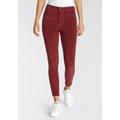 Cordhose LEVI'S "721 HIGH RISE SKINNY" Gr. 28, Länge 28, rot (syrah) Damen Hosen Cordhosen