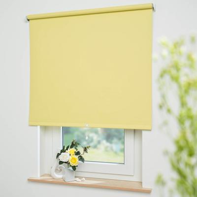 Springrollo LIEDECO "Uni" Gr. 1, gelb (gelb, bitte auswählen), B:212cm H:180cm, Kunststoff, Metall, Polyester, Rollos, Rollowelle 36 mm, starke Feder Image