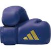 Boxhandschuhe ADIDAS PERFORMANCE "Speed 50" Gr. 12, blau (blau, goldfarben), Boxhandschuhe, 12 12 oz, Obermaterial: 100% Kunstleder