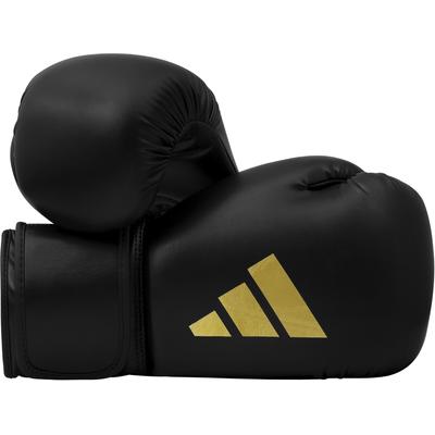 Boxhandschuhe ADIDAS PERFORMANCE "Speed 50" Gr. 8, gold (schwarz, goldfarben), Boxhandschuhe, 8, Obermaterial: 100% Kunstleder