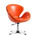 Accent Chair - Ivy Bronx Vegan Leather Swivel Balloon Accent Chair Faux Leather/Fabric in Orange/Brown | Wayfair ACE4FDC4B9AC4D0FA45FE78CF3E8C884