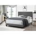 Latitude Run® Peotone Low Profile Standard Bed Upholstered/Faux leather in Gray/White | Full | Wayfair 94947BBBC7664106B30803B8BCC192DA