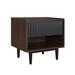 Manhattan Comfort Duane Manufactured Wood Nightstand Wood in Black/Brown | 19.68 H x 20.23 W x 15.66 D in | Wayfair NS-10GLF-BK