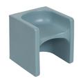 ECR4Kids Tri-Me 3-In-1 Cube Chair, Kids Furniture Plastic in Gray | 14.5 H x 14.5 W x 14.5 D in | Wayfair ELR-14430-PB