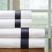 Pointehaven 4 Piece 100% Guest Room Sheet Set Case Pack 100% Cotton/Sateen in Blue/White/Navy | Queen | Wayfair 525HSSQNWHNV