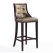 Red Barrel Studio® 31.5" Bar Stool Wood/Upholstered/Leather in Brown | 45 H x 19 W x 22.5 D in | Wayfair 444B12AEAD64482AA4068BA9A52B696D