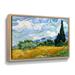 Lark Manor™ Miko 'Cypress' by Vincent Van Gogh - Print on Canvas Metal in Blue/Yellow | 24" H x 32" W x 2" D | Wayfair