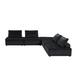 Black Reclining Sectional - Everly Quinn Zenaida 5 - Piece Upholstered Sectional Velvet, Wood | 29 H x 160 W x 80 D in | Wayfair