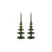 The Holiday Aisle® LED Tabletop Finials, Set of 2 Glass/Mercury Glass in Green | 11.5 H x 3.5 W x 3.5 D in | Wayfair
