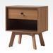 Ebern Designs Pattmon 1-Drawer Nightstand Wood in Brown | 22 H x 19 W x 12 D in | Wayfair 694131A903EA4AE4A8EE5A2A6E055426