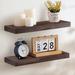 Gracie Oaks Zahriah 2 Piece Pine Solid Wood Wall Mounted Floating Shelf Wood in Brown/Green | 1.3 H x 16 W x 5.7 D in | Wayfair