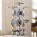 Tucker Murphy Pet™ 75" Donelia Cat Tree Rope/Cardboard/Manufactured Wood in Gray/Brown | 75 H x 47 W x 21 D in | Wayfair