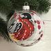 2 Snowmen Merry Christmas The Holiday Aisle® No Pattern Ball Ornament Glass in Red/White | 4 H x 3.94 W x 3.94 D in | Wayfair