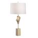 Wildwood Gold Shell Wishes Table Lamp Silk/Metal in Brown/White/Yellow | 29 H x 5.5 W x 18 D in | Wayfair 61165