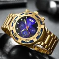 NIBOSI-Montre étanche pour homme grande montre de sport pour homme horloge de luxe pour homme