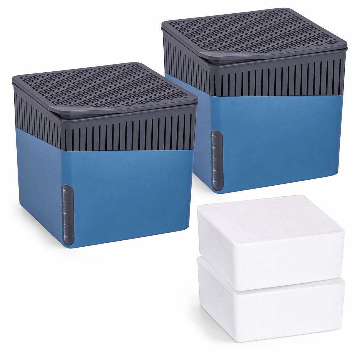 WENKO Raumentfeuchter Mod. Cube Blau 1000 g, 2er Set Image