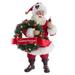 Kurt Adler 10.5-Inch Fabriché™ Coca-Cola® Battery Operated Santa With Lighted Wreath - Multicolored