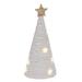 White Yarn Christmas Tree with LED Lights