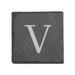 Personalized Letter Square Slate Coaster - 1 piece