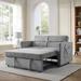 Loveseats Sofa Upholstered 2 Seater Couch, Pull-Out Sleeper Sofa Bed with Adjsutable Back and Two Arm Pocket for Living Room