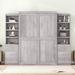Wood Twin/Full Size Murphy Bed with Shelves, Drawers and Multiple Storage