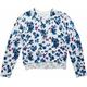 REPLAY Mädchen SG5012 Kurzer Pullover, 010 White Printed Blue Rose, 10A