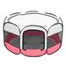 SALE CLEARANCE HOBBYZOO 45 Portable Foldable 600D Oxford Cloth & Mesh Pet Playpen Fence with Eight Panels Pink