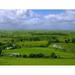 Reported Ireland Juicy Landscape Green Sky Fields - Laminated Poster Print - 20 Inch by 30 Inch with Bright Colors and Vivid Imagery