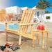 Cterwk Adirondack Chair Solid Wood Outdoor Patio Furniture for Backyard Garden Lawn Porch Brown