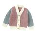 Baby Toddler Kids Girls Boys Patchwork Long Sleeve V Neck Sweaters Warm Jacket Cotton Knit Cardigan Button Closure Coat Outwear Boys Christmas Outfits 18month Jacket
