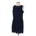 Sam Edelman Casual Dress - Party Crew Neck Sleeveless: Blue Print Dresses - Women's Size Medium