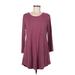 Logo Layers Casual Dress: Purple Dresses - Women's Size Medium