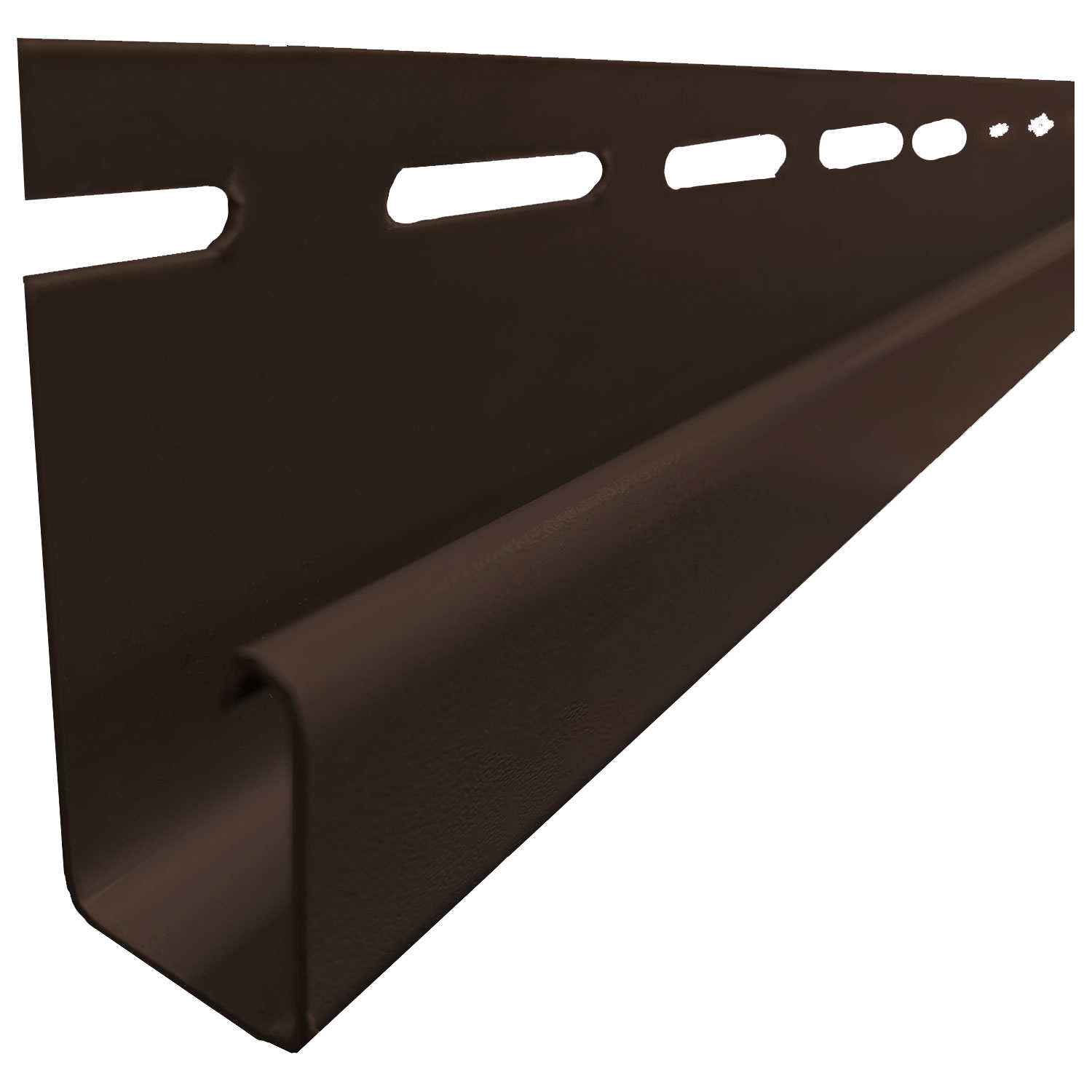 Polaris 1/2 Inch Vinyl J Channel Trim (Soffit Use Only) Musket Brown - 12 Foot 6 Inch - 40 Pieces